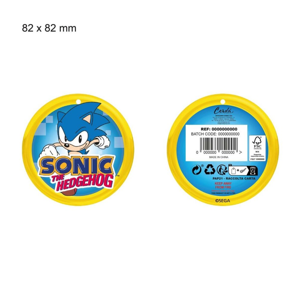 Bonnet et gants Sonic Bleu 2 Pièces