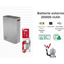 Powerbank Wonder Wonder WX20 Silberfarben 20000 mAh