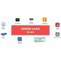Powerbank Wonder Wonder WX20 Silberfarben 20000 mAh