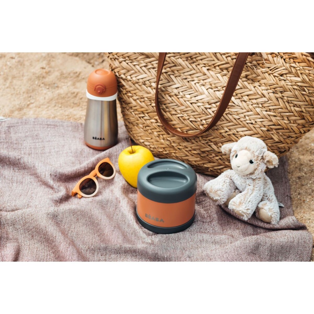 Baby Thermos Flask Béaba Orange Stainless steel 500 ml