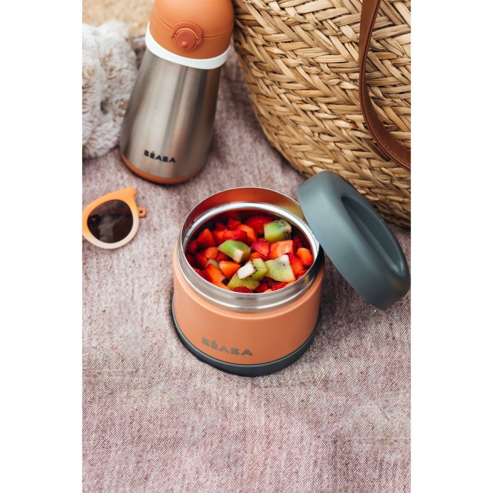 Baby Thermos Flask Béaba Orange Stainless steel 500 ml