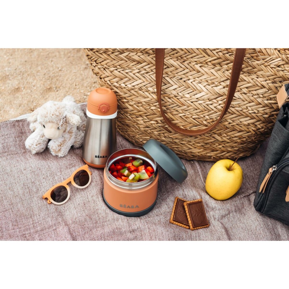 Baby Thermos Flask Béaba Orange Stainless steel 500 ml