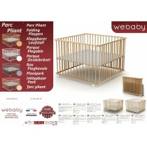 Spielplatz WEBABY 100 x 100 cm Beige