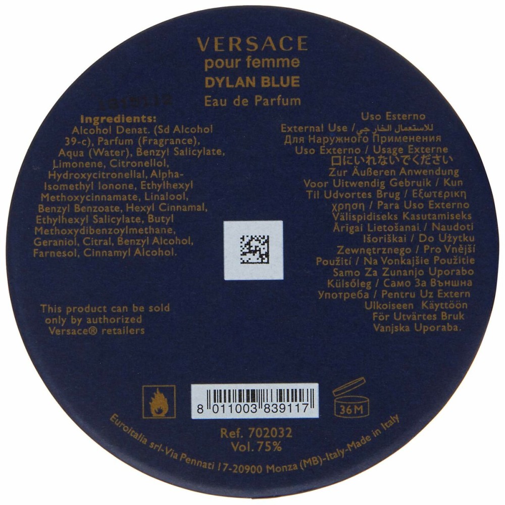 Damenparfüm Versace Dylan Blue Spray Damen Unisex EDP