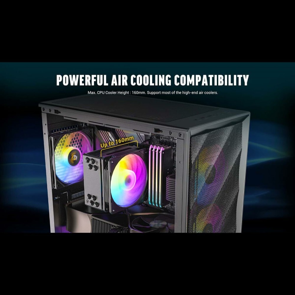 ATX Semi-tower Box Antec AX85 ARGB Black