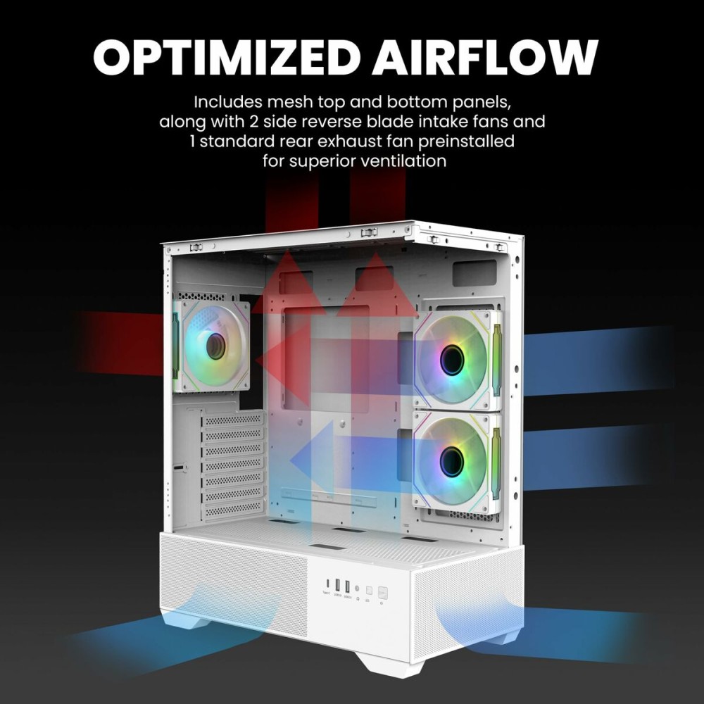 ATX Semi-Tower Gehäuse Zalman CHRONIX WHITE Weiß