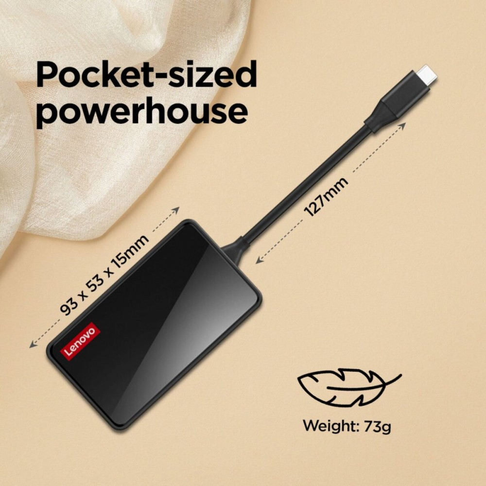 Hub USB Lenovo GX91M73945 Schwarz 100 W