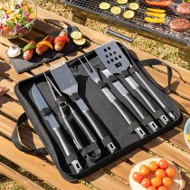 Kit d’Ustensiles pour Barbecue avec Mallette de Transport BBSet InnovaGoods 12 Pièces