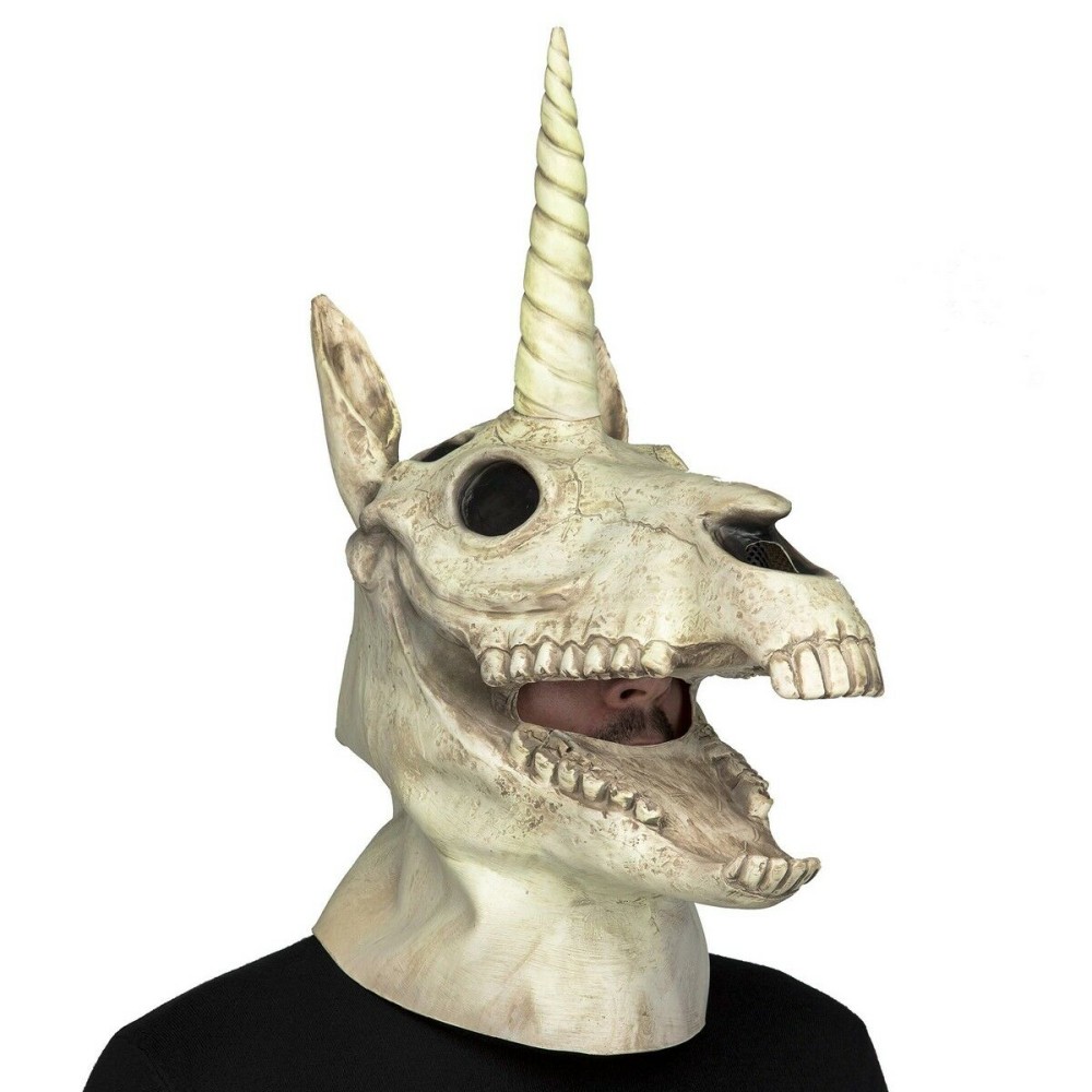 Maske My Other Me Weiß Totenkopf Einhorn Einheitsgröße