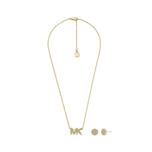 Women's necklace and matching earrings set Michael Kors MKJ8019SET SPECIAL PACK NECKLACE + EARRINGS Golden
