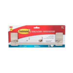 Porte-serviettes à barre Command 29,9 x 7,7 x 4,7 cm Métal
