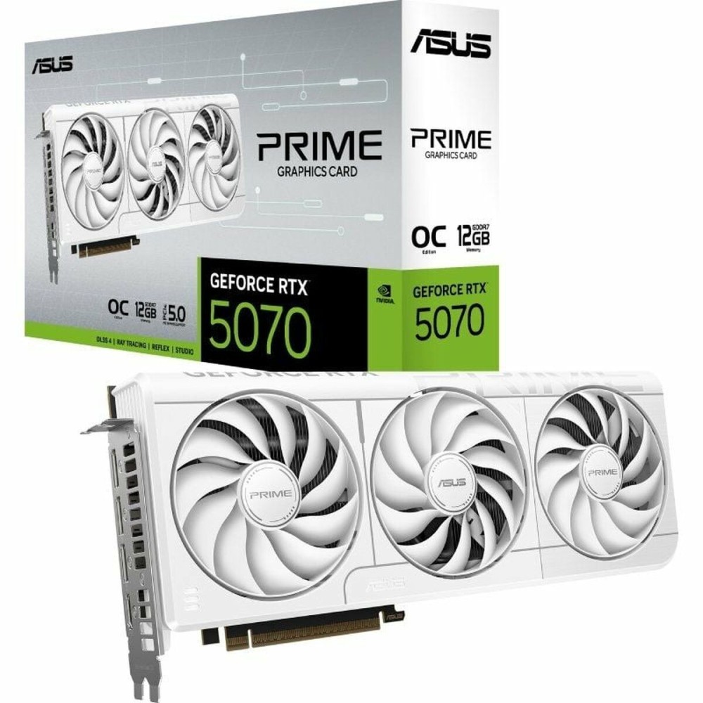 Carte Graphique Asus Prime GeForce RTX 5070 White OC Edition nvidia geforce rtx 5070 12 GB GDDR6 GDDR7