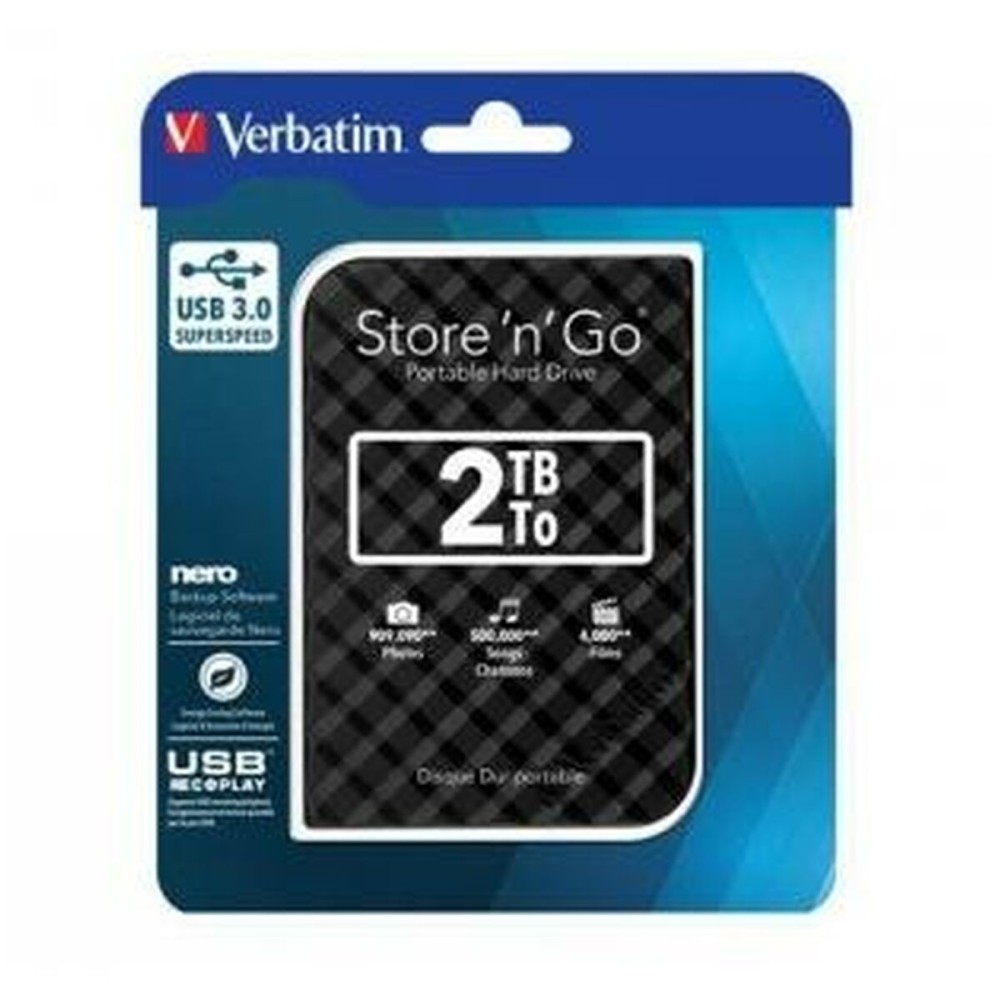 Externe Festplatte Verbatim STORE 'N' GO GEN 2 Schwarz HDD 2 TB (4 Stück)