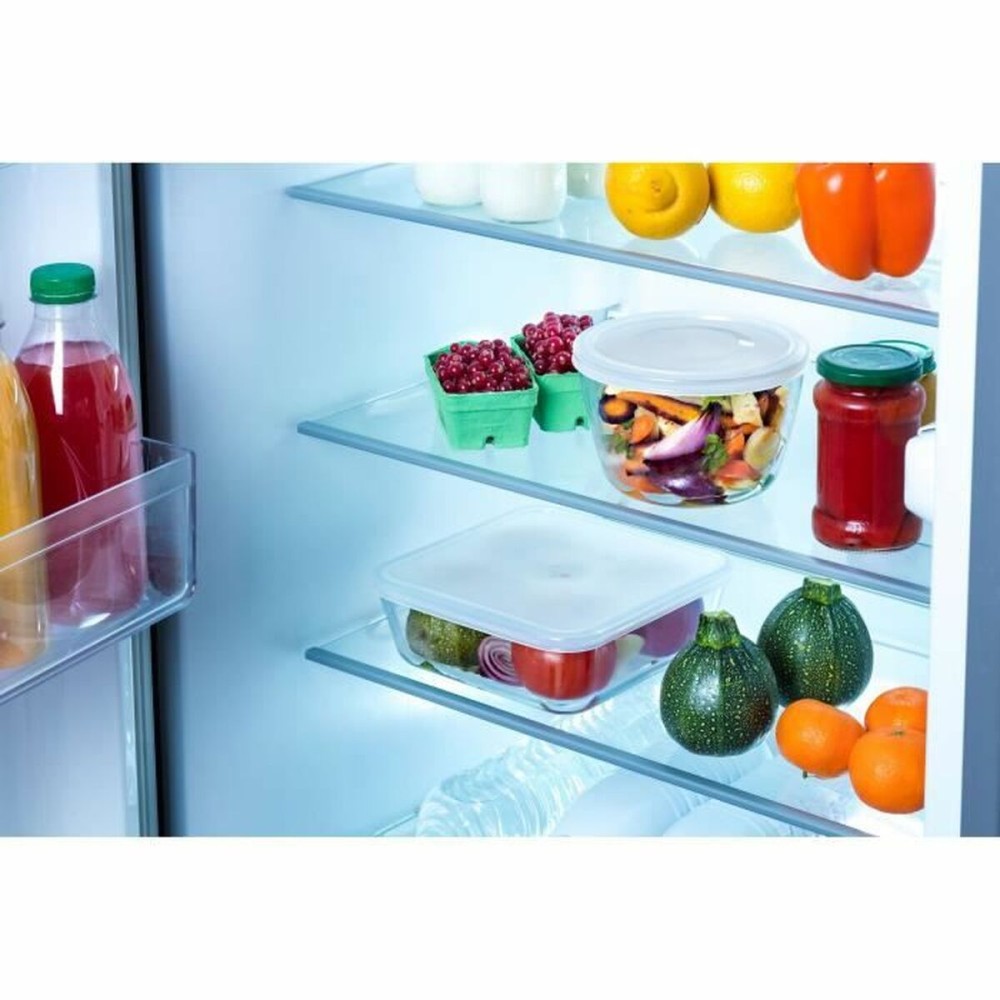 Set of Stackable Hermetically-sealed Kitchen Containers Pyrex Cook & Freeze Transparent 8 Pieces
