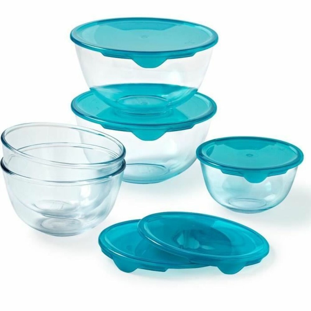 Lunchbox-Set Pyrex Durchsichtig türkis 5 Stücke