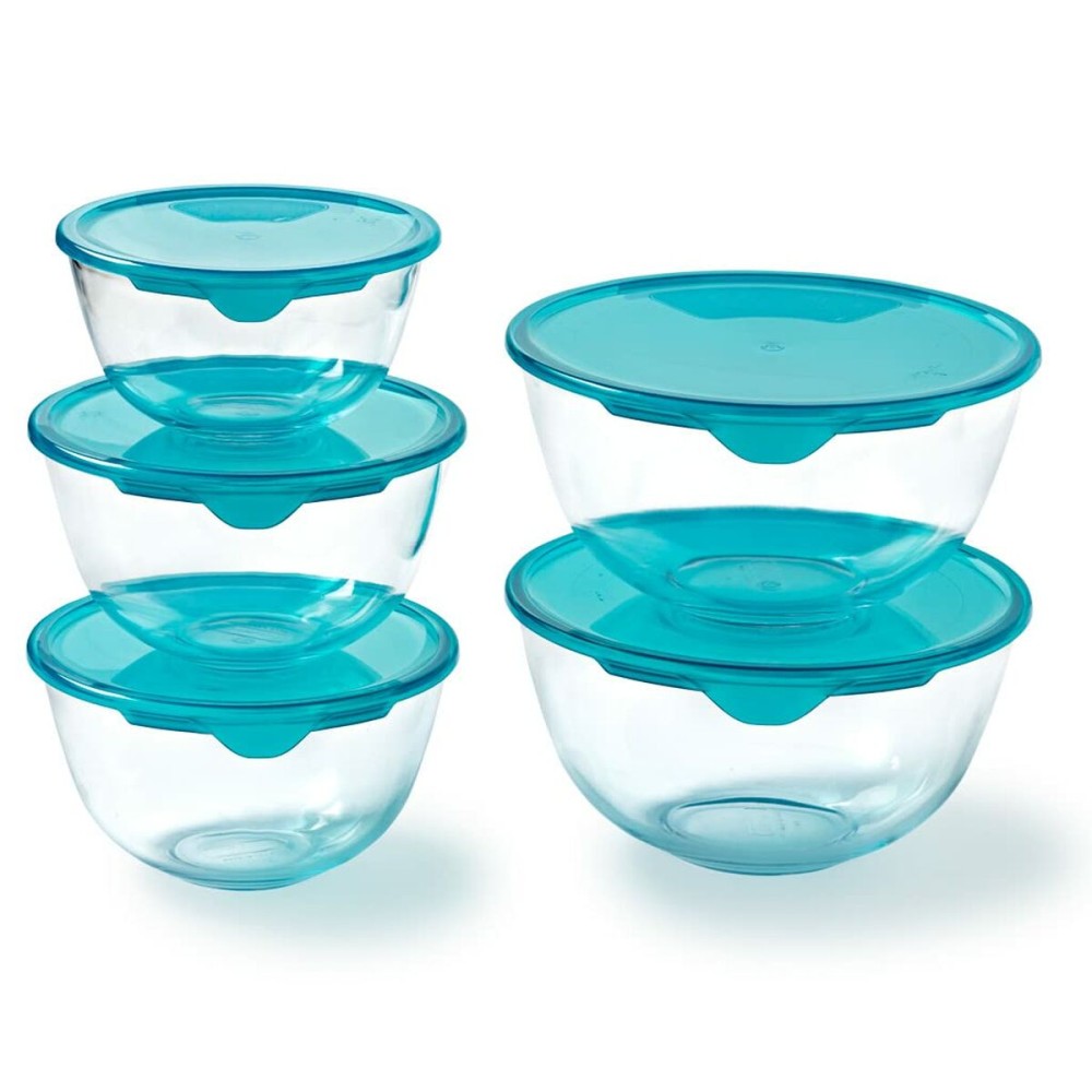 Lunchbox-Set Pyrex Durchsichtig türkis 5 Stücke