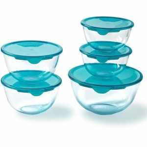 Ensemble de Boîtes à Lunch Pyrex Transparent Turquoise 5 Pièces