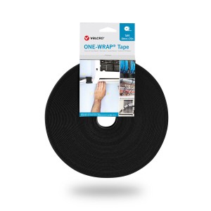 Attache de câbles Velcro one-wrap Noir 20 mm x 25 m