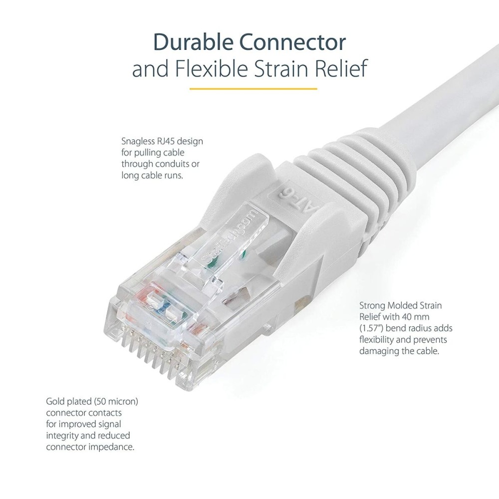 UTP starres Netzwerkkabel der Kategorie 6 Startech N6PATC7MWH Weiß 7 m