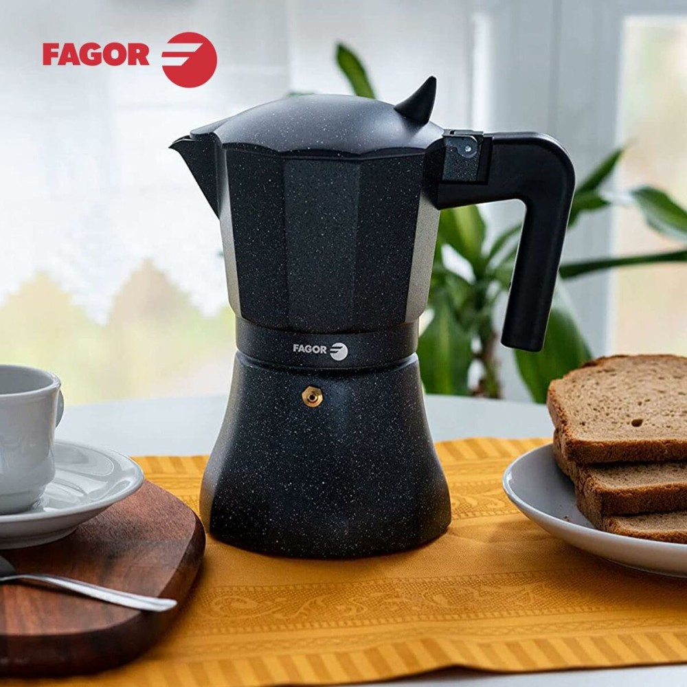 Cafetière Italienne Fagor TIRAMISU 12 Noir Aluminium 12 Tasses