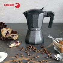 Cafetière Italienne Fagor TIRAMISU 12 Noir Aluminium 12 Tasses