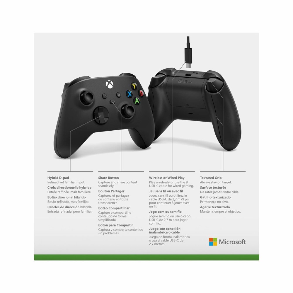 Commande Gaming Sans Fil Microsoft XBOX SERIES Noir Xbox®