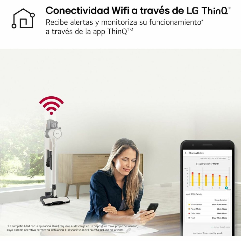 Cordless Cyclonic Hoover with Brush LG A9K-LITE1C