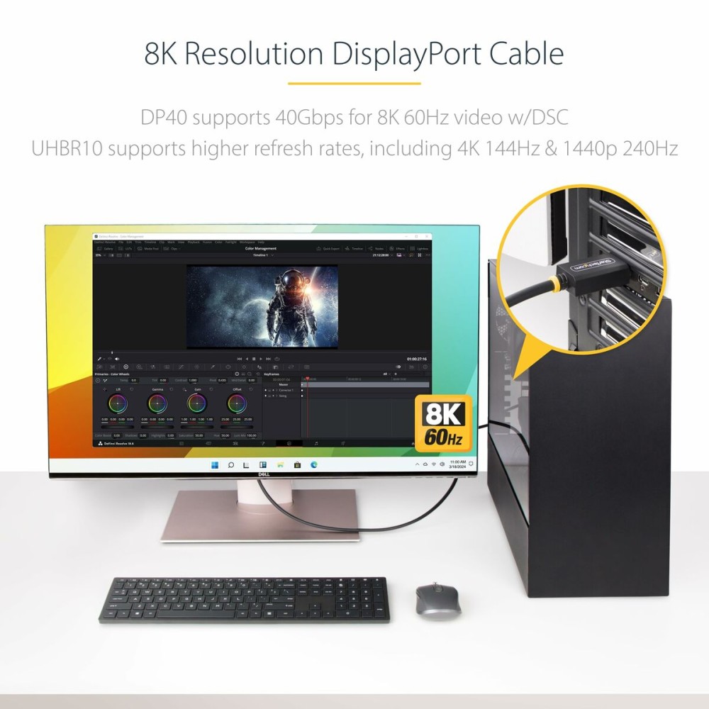 USB-Kabel Startech DP21-3M-DP40-CABLE Schwarz 3 m