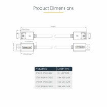 Câble USB Startech DP21-3M-DP40-CABLE Noir 3 m