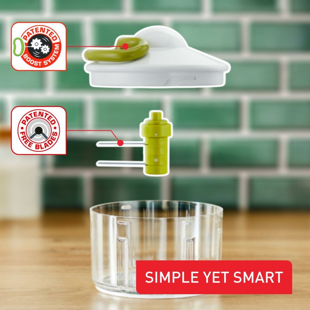Mini-Hachoir Manuel avec Cordon Tefal K13304DISP Blanc Acier inoxydable Plastique 500 ml