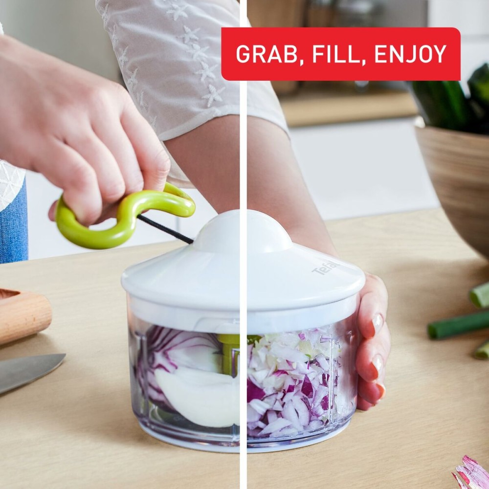 Manual mini chopper with pull cord Tefal K13304DISP White Stainless steel Plastic 500 ml