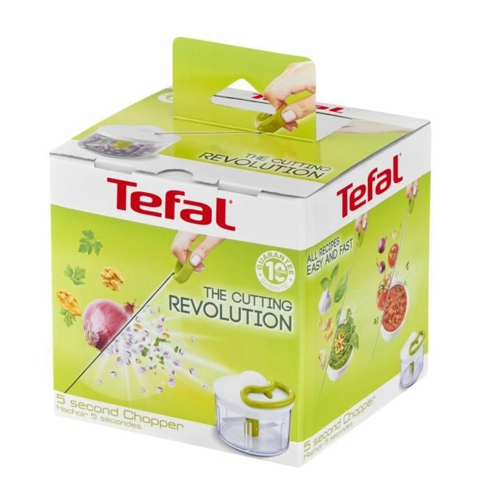 Manual mini chopper with pull cord Tefal K13304DISP White Stainless steel Plastic 500 ml