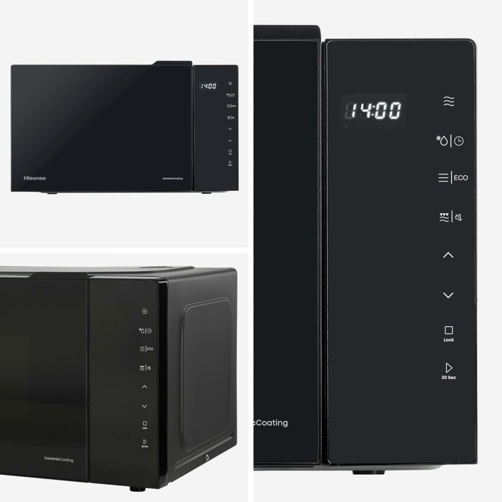 Mikrowelle mit Grill Hisense H23MOBS5HG4 Schwarz 800 W 23 L