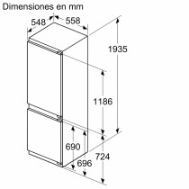 Kühlschrank BOSCH KIN96VFD0 194 Weiß