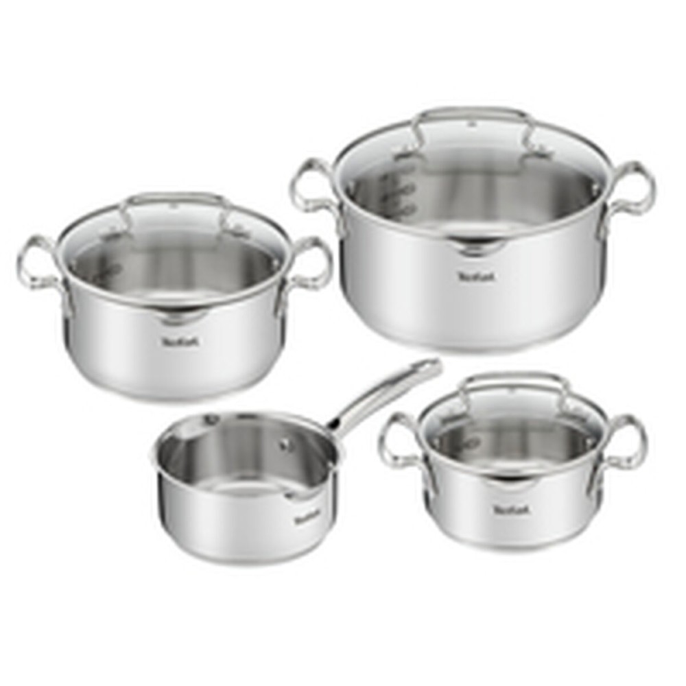 Batterie de Cuisine Tefal G719S735 Acier Acier inoxydable Ø 24 cm Ø 20 cm Ø 16 cm (4 Unités)