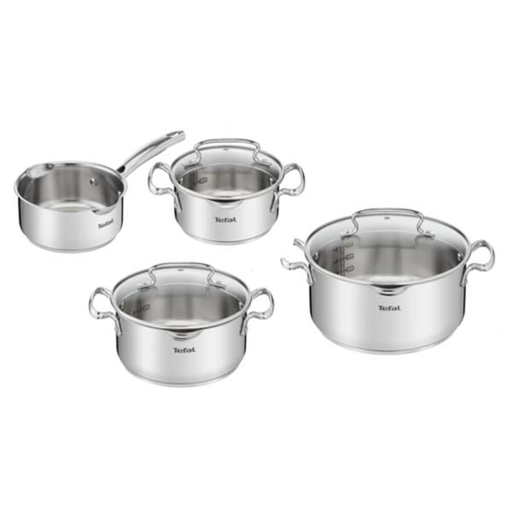 Topfset Tefal G719S735 Stahl Edelstahl Ø 24 cm Ø 20 cm Ø 16 cm (4 Stück)