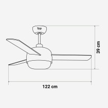 Deckenventilator Universal Blue 2004-UVT1346-23 Ø 122 cm
