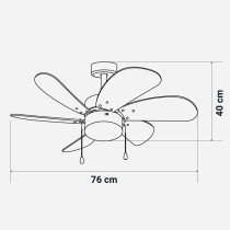 Deckenventilator Universal Blue 2016-UVT1356