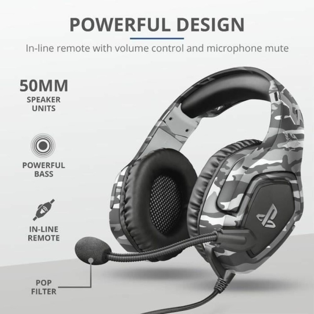 Wireless Headphones Trust 23531 GXT488 Grey