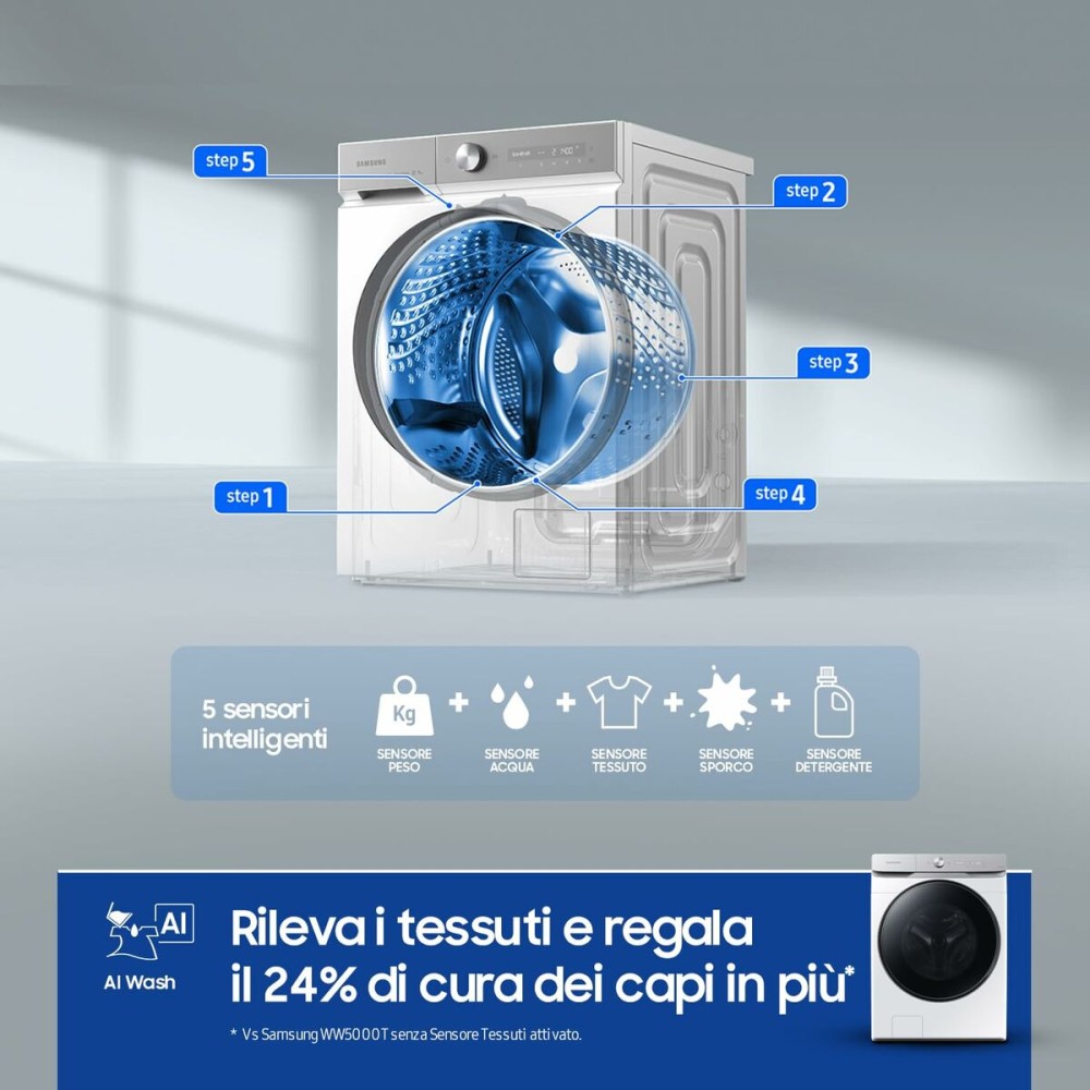 Condensation dryer Samsung WF20DG8650BW 1000 rpm