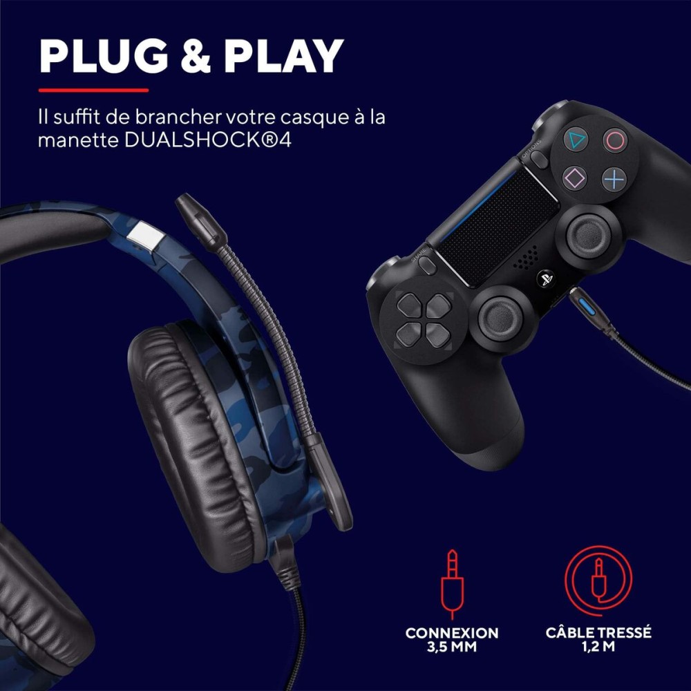 Headphones Trust GXT 488 Forze PS4 Blue