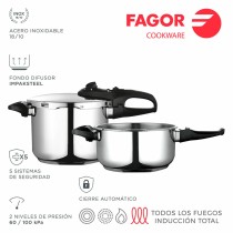 Marmites Express Fagor DUO 6+4L RAPID Acier inoxydable 18/10 4 L 6 L