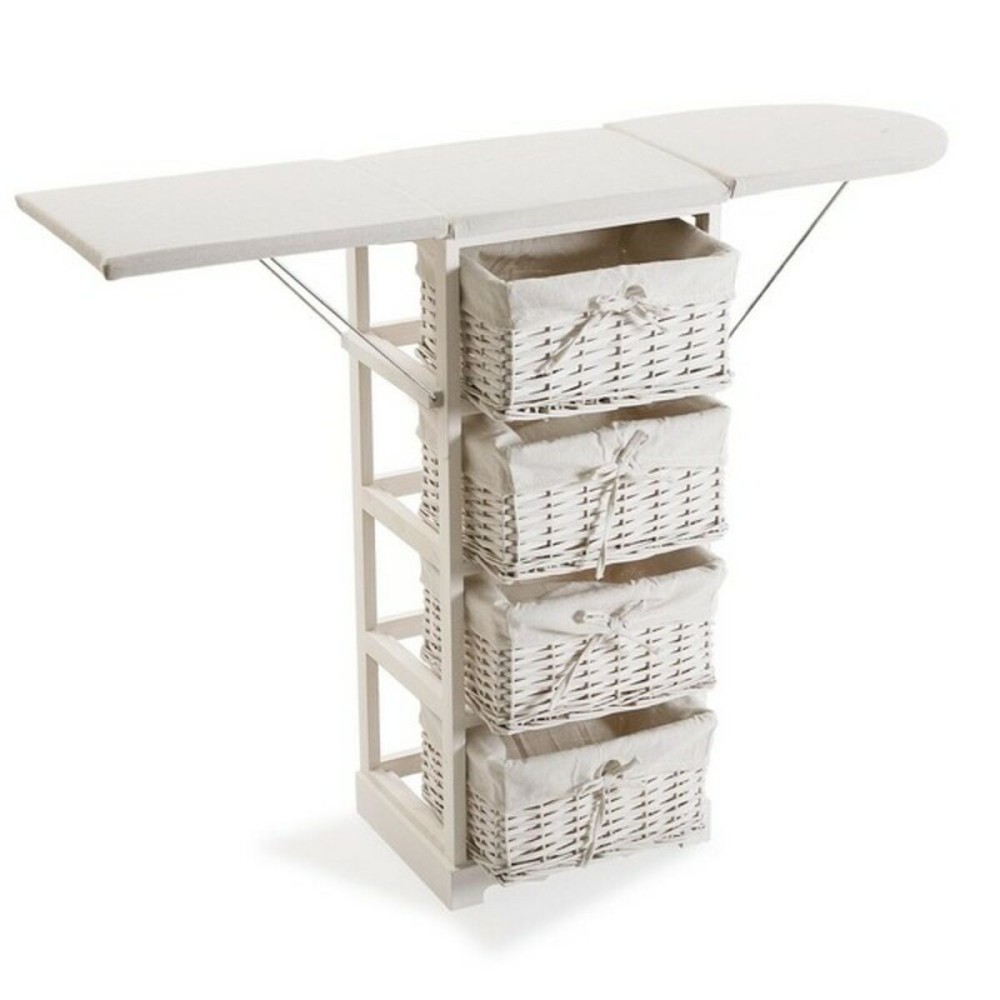 Bügeleisenstation Basic Weiß Holz (30 x 85 x 110 cm)