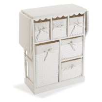 Bügeleisenstation Basic Weiß Holz (30 x 85 x 130 cm)
