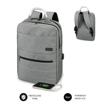 Laptop- und Tablet-Rucksack mit USB-Anschluss Subblim SUB-BP-3EAP001 Grau