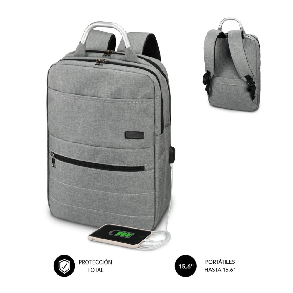 Laptop- und Tablet-Rucksack mit USB-Anschluss Subblim SUB-BP-3EAP001 Grau