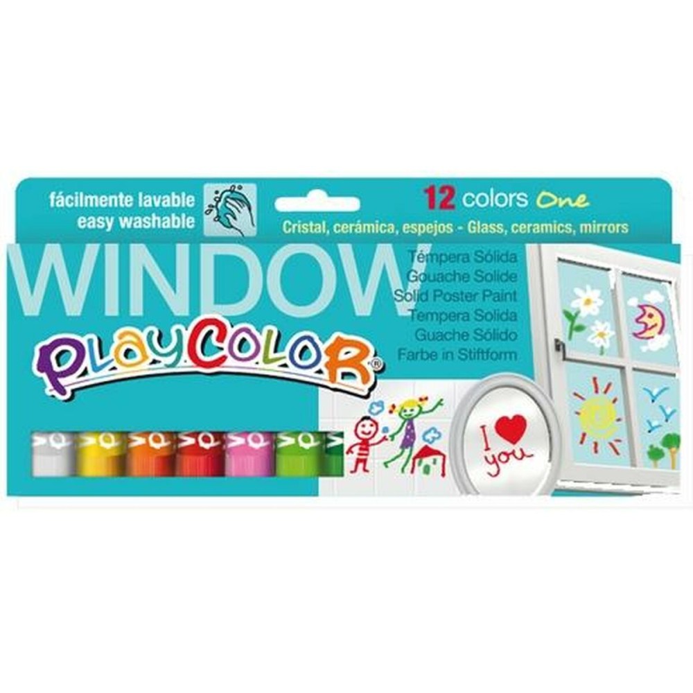 Bâtons de gouache solide Playcolor 12 Pièces Multicouleur