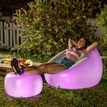 Inflatable Armchair with Multicoloured LED and Remote Control Chight InnovaGoods