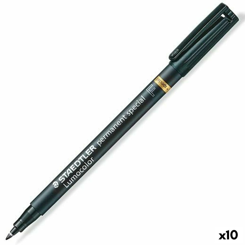 Marqueur permanent Staedtler Lumocolor Special F Noir (10 Unités)