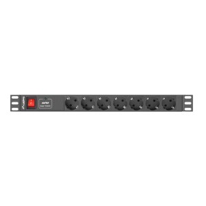 Steckerleiste mit 7 Steckdosen und Schalter Lanberg PDU-07F-0200-IEC-BK 2500 W 220-250 V 10 A